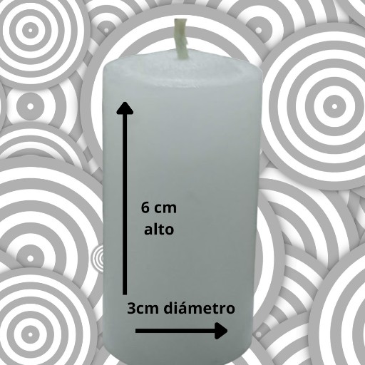 Pack x15 Velas Cilíndricas Estilizadas (3x6 cm) – Con Flores Incrustadas y Descuento por Cantidad - Imagen 7