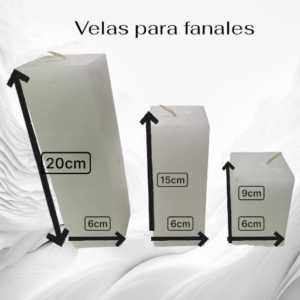 6x6x20 fanales velas