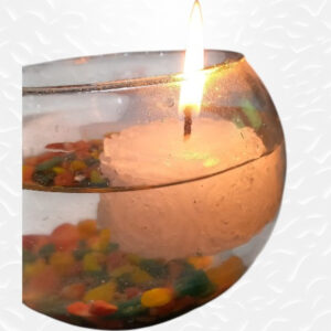 Velas Flotante Rosa con relieves