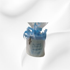 Pack x3 Velas Cilíndricas Personalizadas (4x5 cm) – Con Dije, Cinta y Aromas a Elección