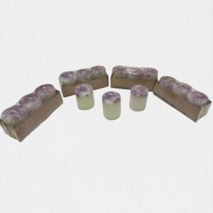 Pack x3 Velas Cilíndricas Botánicas (4x5 cm) – Con Flores Incrustadas y Aromas a Elección