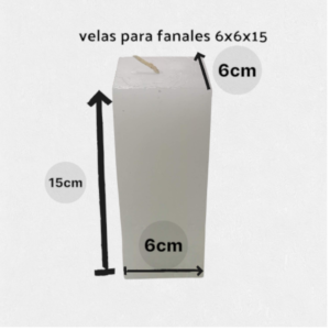 Vela Especial para Fanales Mediana (6x6x15 cm) – Brezos Aromas