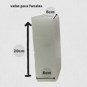 Vela Especial para Fanales Grande (6x6x20 cm) – Brezos Aromas