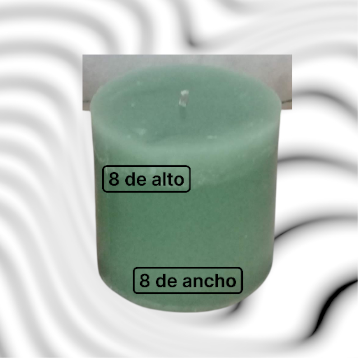 Vela de Parafina Premium para Fanales (8x8 cm) – Brezos Aromas - Imagen 2