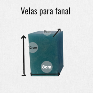 Vela Premium para Fanales Grandes (8x8x12 cm) – Brezos Aromas