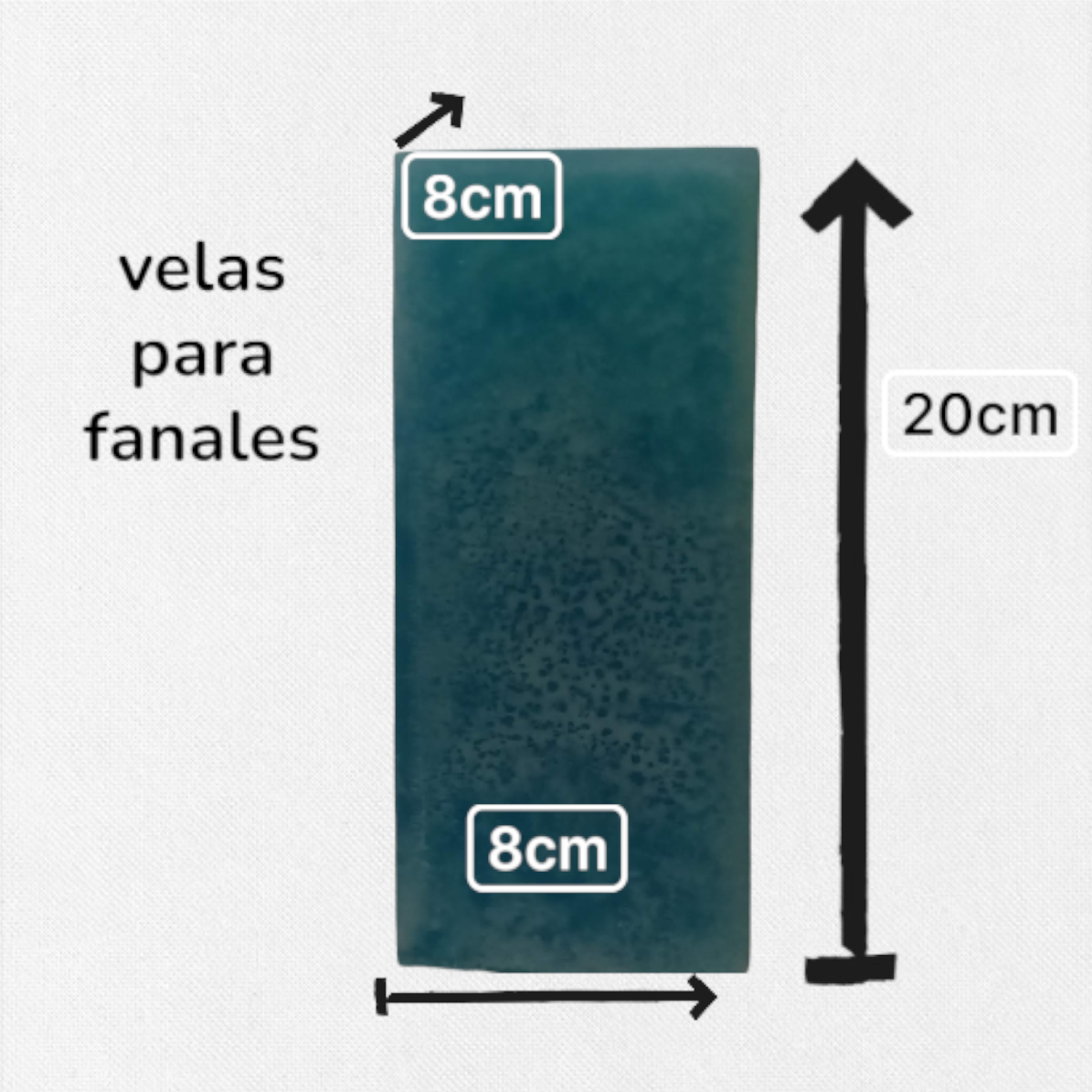 Vela Premium para Fanales Grandes (8x8x20 cm) – Brezos Aromas
