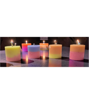 Pack de 5 Vela Cilíndrica Premium 3 X 3  cm -Bicolor – Combinación a Elección