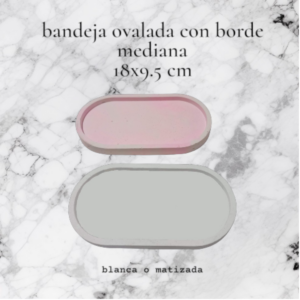 Bandeja Ovalada Minimalista – Base Decorativa (18x9.5 cm)