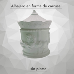 Alhajero Carrusel Mágico con Tapa – Diseño Labrado de Caballitos