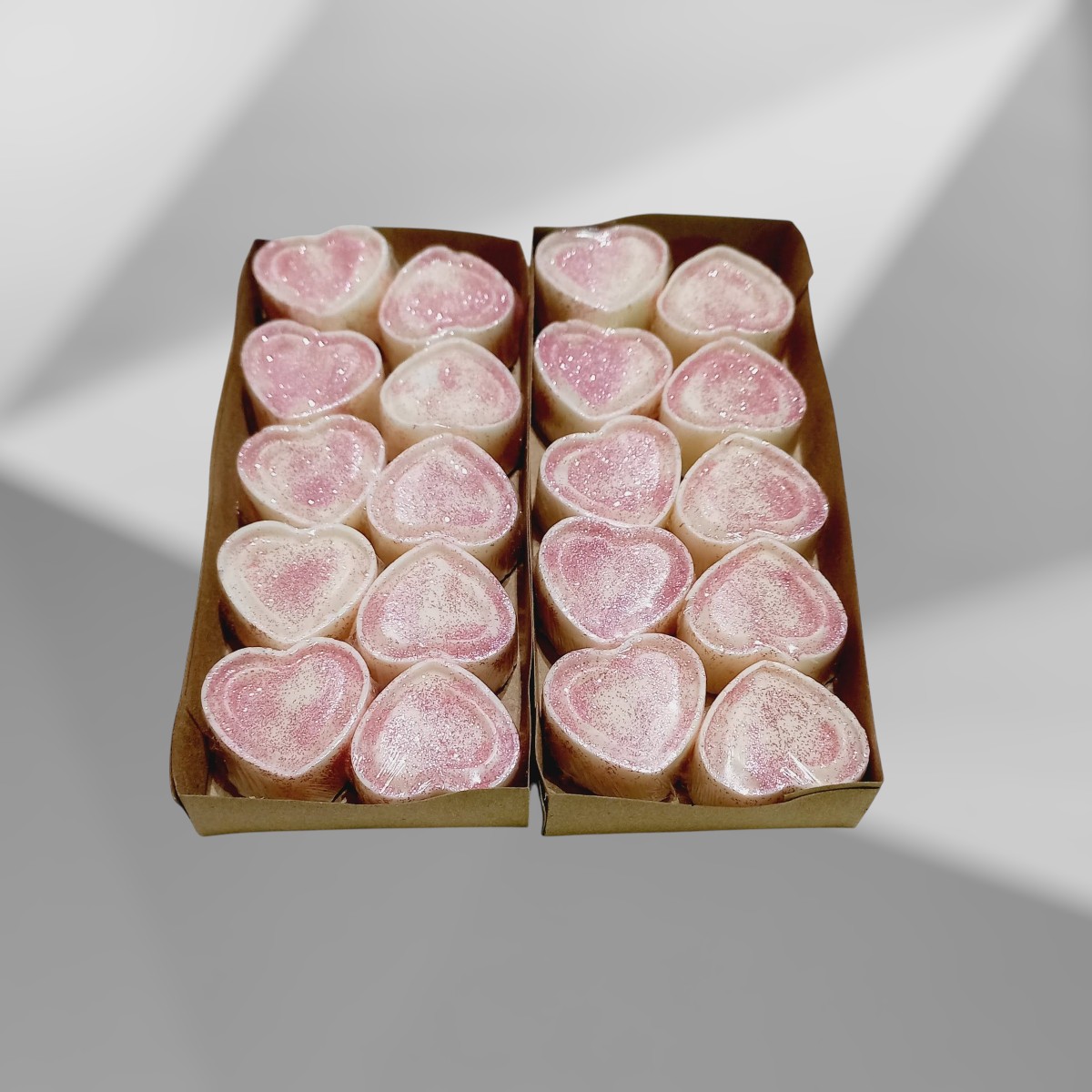 Pack de Jaboncitos "Corazón Liso con Glitter" (10 unidades) – Brillo y Elegancia Artesanal - Imagen 2
