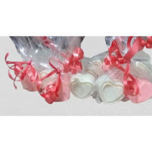 Souvenir Bolsita con 2 Jaboncitos Corazón Lisos - Brezos Aromas