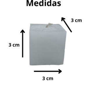 Pack de 10--Vela Cubo Artesanal para Souvenir (3x3 cm) – Brezos Aromas