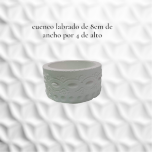 Cuenco Labrado Premium – Detalle de Diseño para Souvenirs (8 cm)