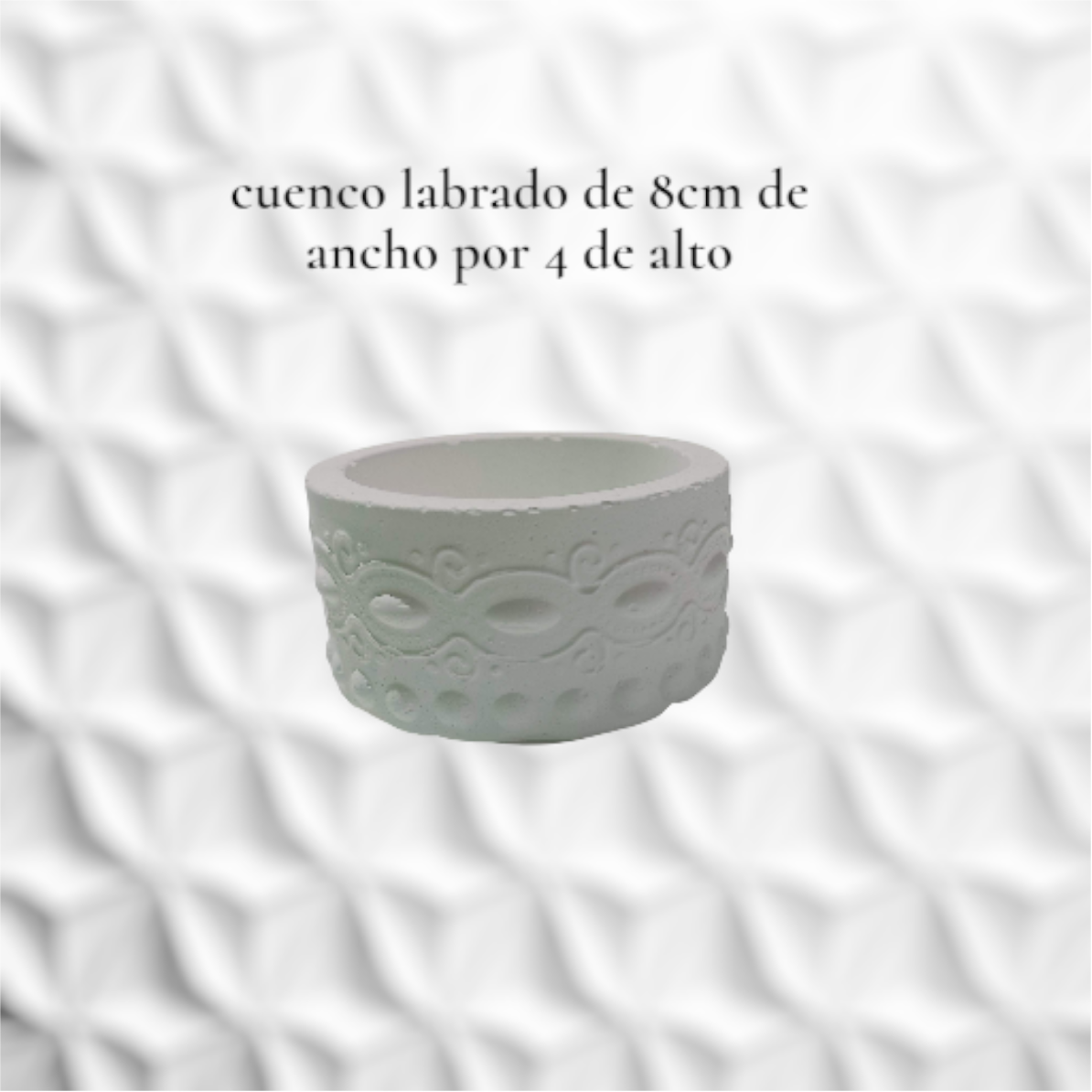 Cuenco Labrado Premium – Detalle de Diseño para Souvenirs (8 cm)