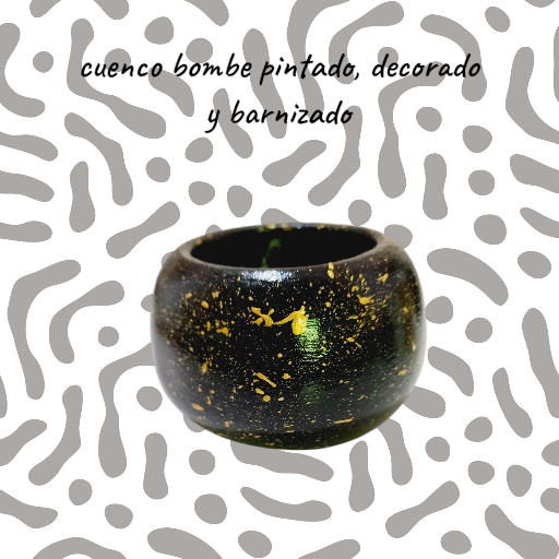 Cuenco Bombé Artesanal – Base Decorativa y Souvenir (8 cm) - Imagen 3