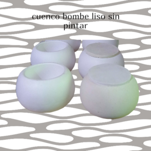 Cuenco Bombé Artesanal – Base Decorativa y Souvenir (8 cm)