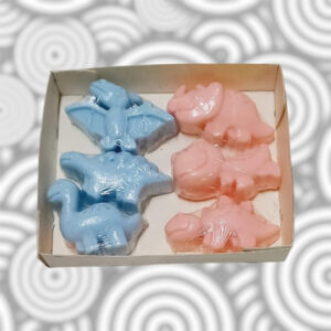Pack de Jaboncitos Dinosaurio (6 unidades) – Souvenirs Artesanales en Tonos Pastel