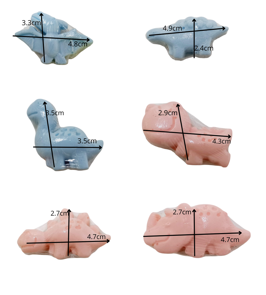 Pack de Jaboncitos Dinosaurio (6 unidades) – Souvenirs Artesanales en Tonos Pastel - Imagen 8