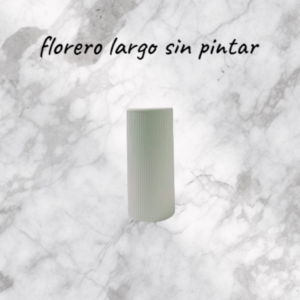 Florero Botánico Estilizado – Diseño Rayado (7x10 cm)