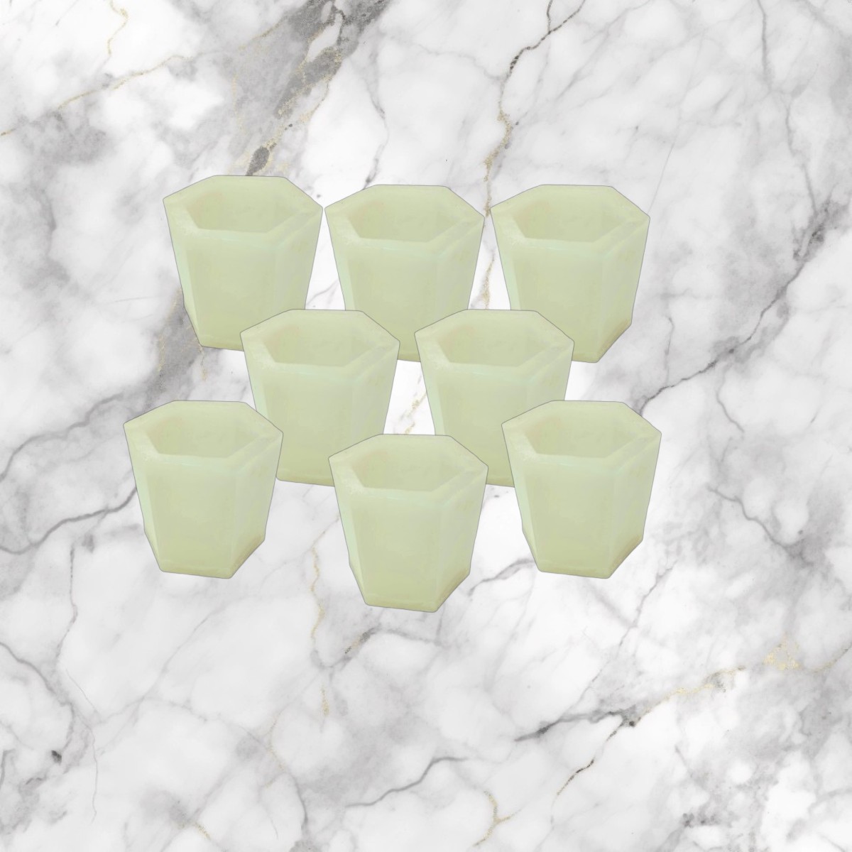 Fanal Hexagonal Artesanal (12x12 cm) – Diseño Geométrico Exclusivo - Imagen 3