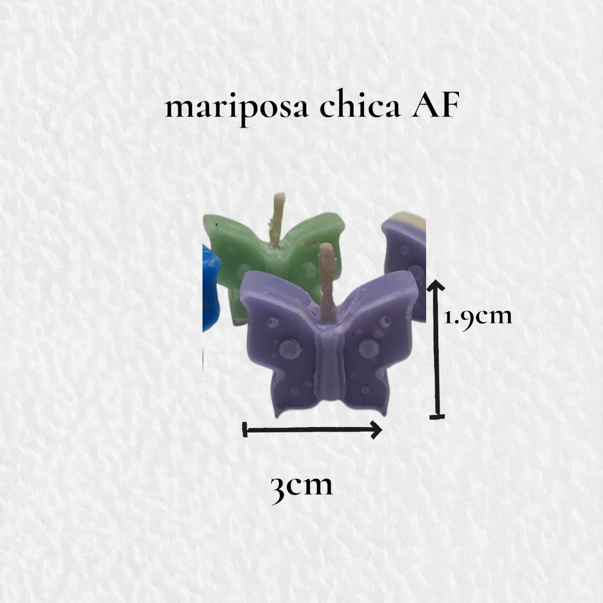 Pack x10 Mini Velas Mariposa de Soja (3 cm) – Ideal Souvenirs - Imagen 2
