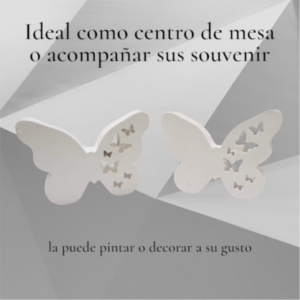 Mariposa Decorativa XL con Calado – Centro de Mesa y Souvenir Premium (12x9 cm)