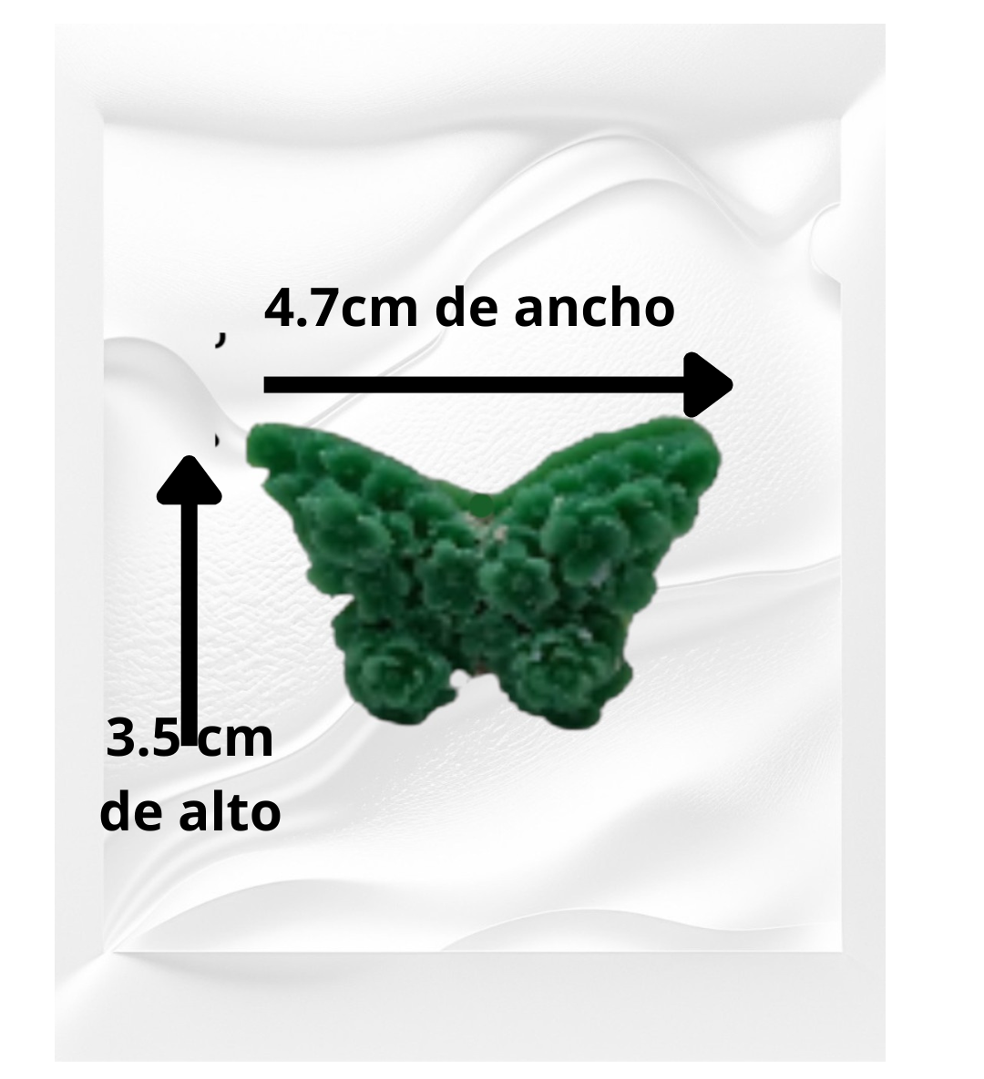 Souvenirs Artesanales: Mariposa con Rositas en bolsita de organza - Imagen 5