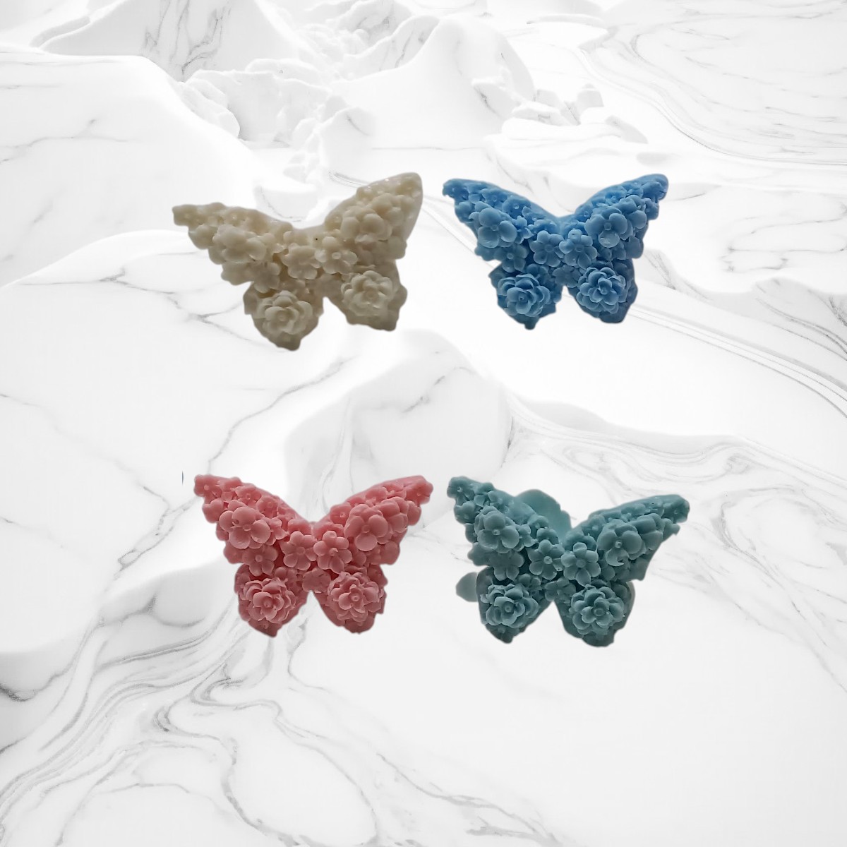 Pack de Jaboncitos "Mariposa con Rositas" (10 unidades) – Detalle Romántico y Artesanal - Imagen 2
