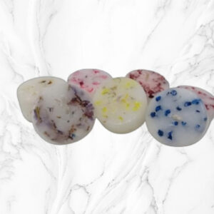 Velas de Noche de Parafina con Florcitas Incrustadas (Pack x 10)