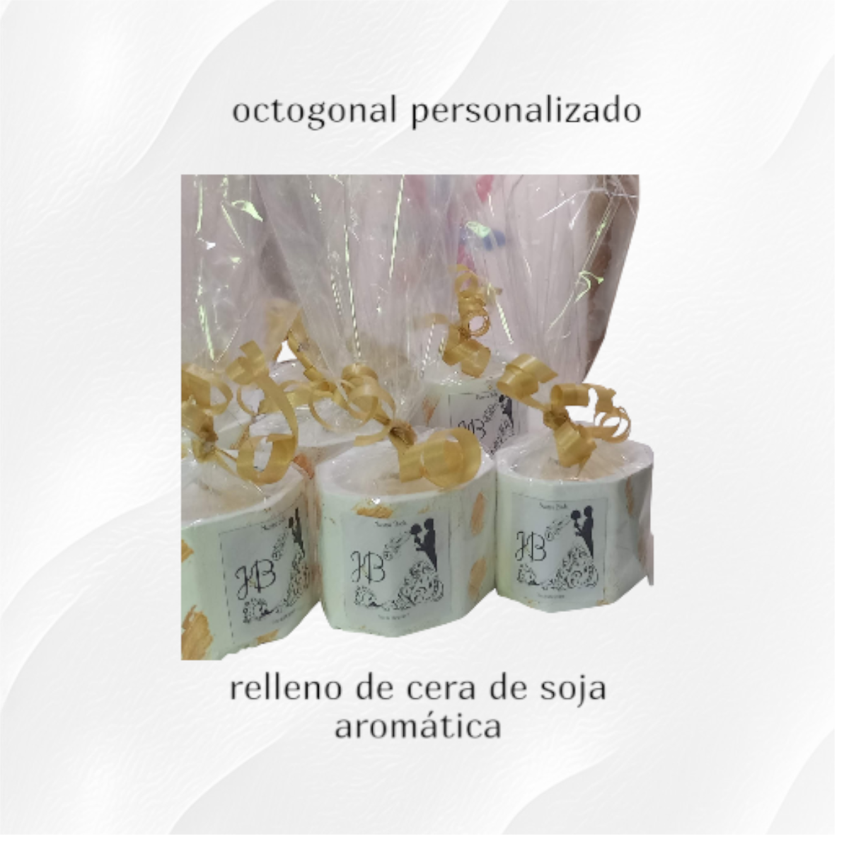 Vela de Soja Aromática en Envase Octogonal de Yeso (45cc) - Imagen 3