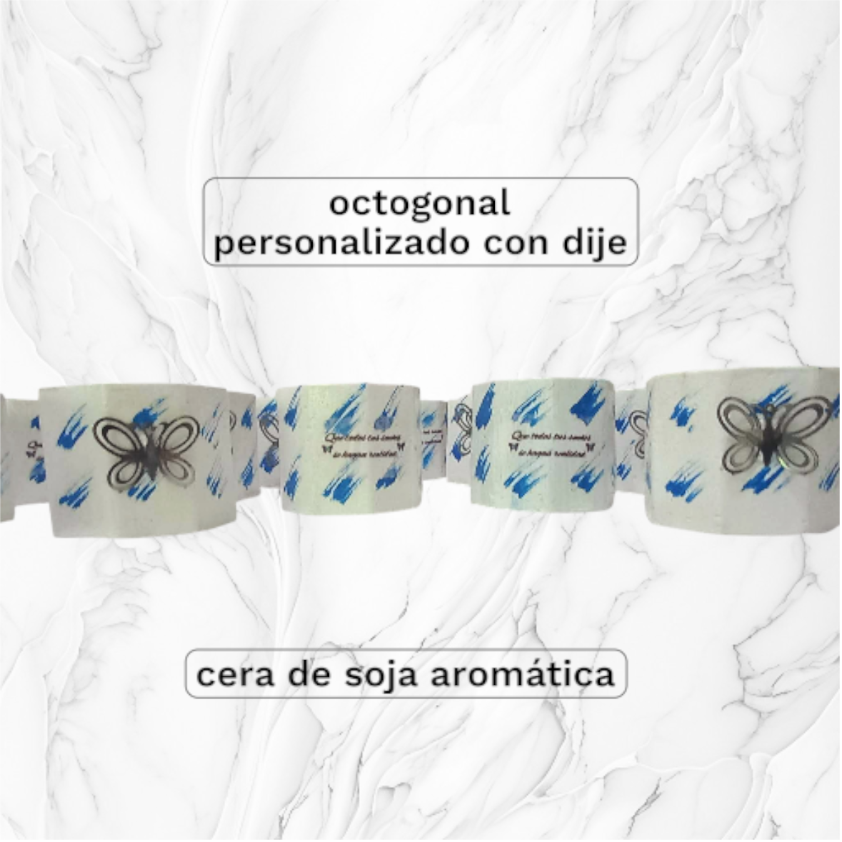 Vela de Soja Aromática en Envase Octogonal de Yeso (45cc) - Imagen 4