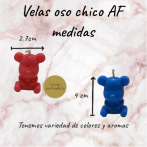 Pack x10 Velas de Soja Oso Chico – Ideal Souvenirs