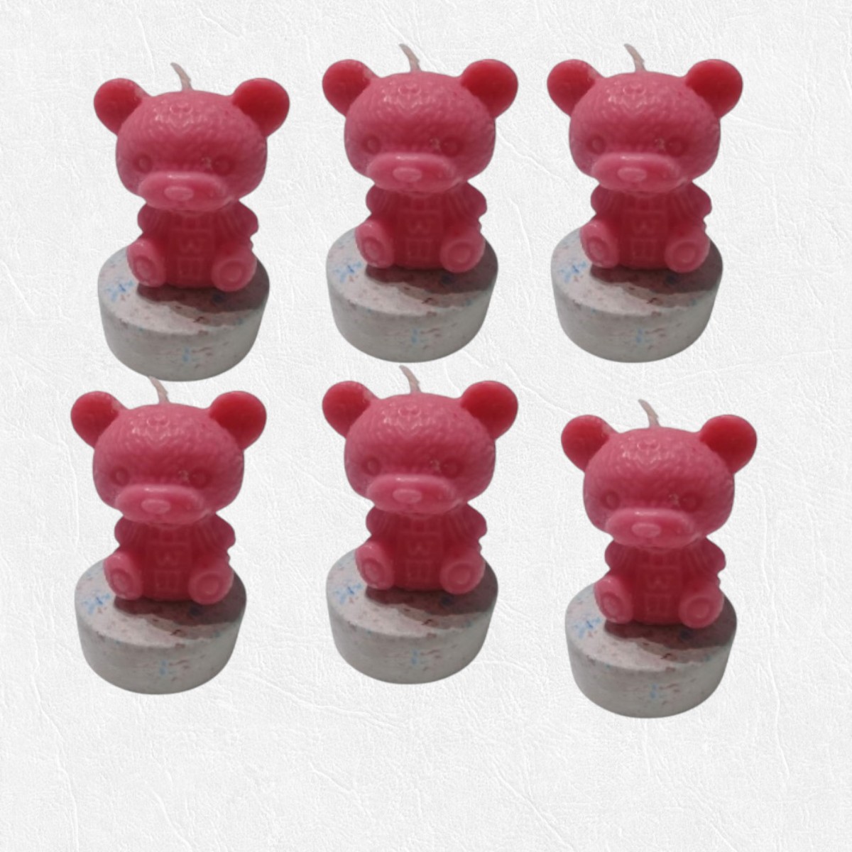Pack x5 Velas Oso Grande 3D – Color y Aroma a Elección - Imagen 3