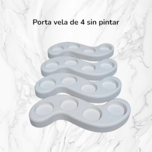 Portavelas Orgánico en Forma de "S" – Base para 4 Velas