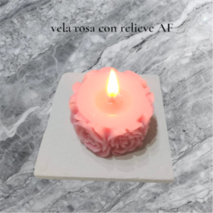 Pack x4 Velas Rosa con Relieve – Cera de Soja Alta Fusión
