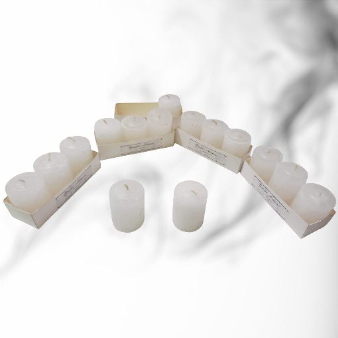 Velas Cilíndricas Artesanales (4x5 cm) – Pack de 3 -Brezos Aromas - Imagen 4