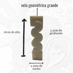 Vela Geométrica Premium de Soja (16 cm) – Lisa o Bicolor