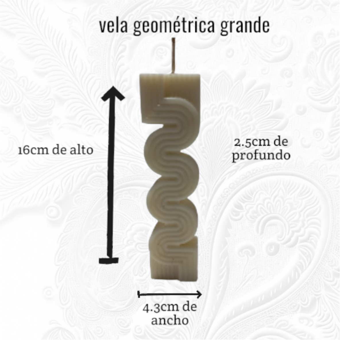 Vela Geométrica Premium de Soja (16 cm) – Lisa o Bicolor