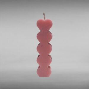 Pack x6 Velas Torre de Corazones Lisas – Cera de Soja Alta Fusión