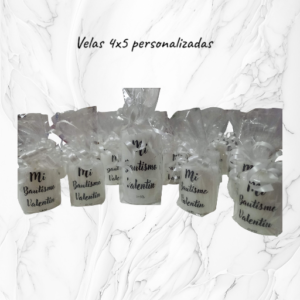 Pack x10 Velas Cilíndricas Personalizadas (4x5 cm) – Imagen Fusionada