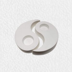 Portavelas Ying-Yang Doble – Diseño Armónico (17 cm)